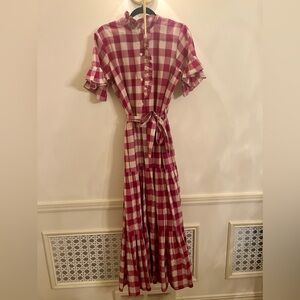 Mille Magenta and Cream Plaid Dress